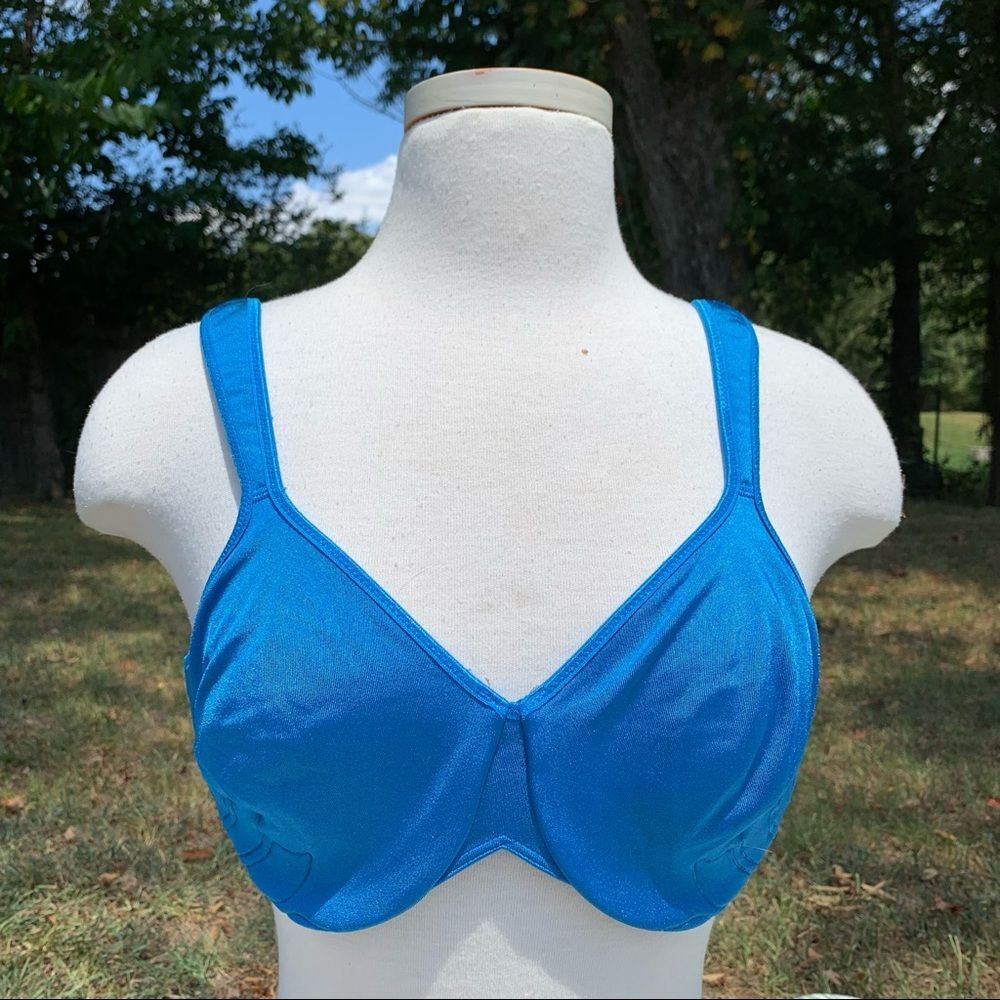 BALI 34D Bright Blue “Live It Up Seamless” Underwire Bra